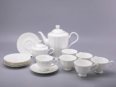 Сервиз чайный форма Нега рисунок Платиновая лента, 6 персон 14 предметов, арт. 81.30715.00.1
