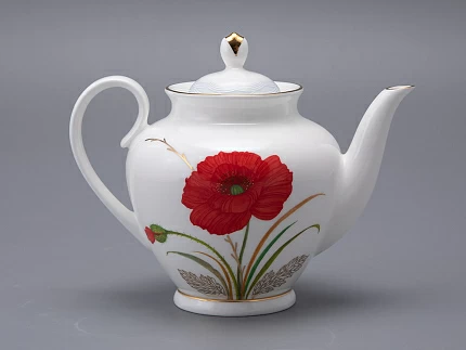 Сервиз чайный форма Весенняя 2 рисунок Маки на 6 персон 14 предметов, арт. 81.34140.00.1