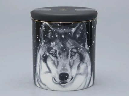Свеча ароматическая в подарочной упаковке, рисунок Тотем. Волк аромат Тиковое дерево арт. 81.31596.00.1, 