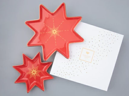 Подарочный набор тарелок, форма Звезда рисунок Скарлетт, арт. 81.27758.00.1, 