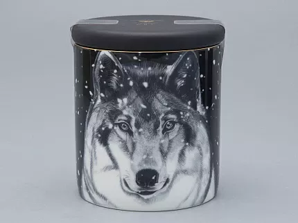 Свеча ароматическая в подарочной упаковке, рисунок Тотем. Волк аромат Тиковое дерево арт. 81.31596.00.1
