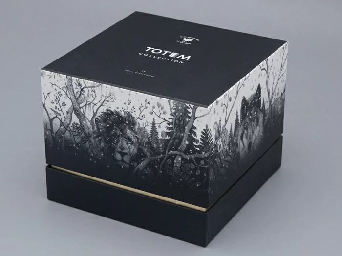 Шкатулка в подарочной упаковке, форма Идиллия, рисунок Тотем. Лев арт. 81.31592.00.1, 