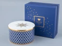 Подарочный набор шкатулка форма Идиллия рисунок Индиго арт. 81.32124.00.1, 