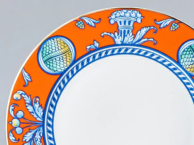 Тарелка форма Европейская 270 мм рисунок Высоцкая. Rosso, арт. 80.37141.00.1