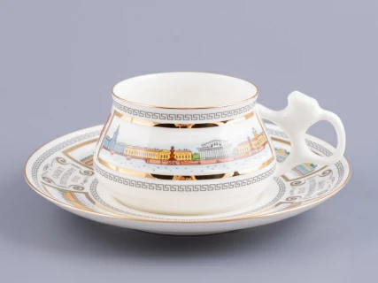 Чашка с блюдцем кофейная 180 мл форма Билибина рисунок Набережные Невы арт. 81.15737.00.1, 
