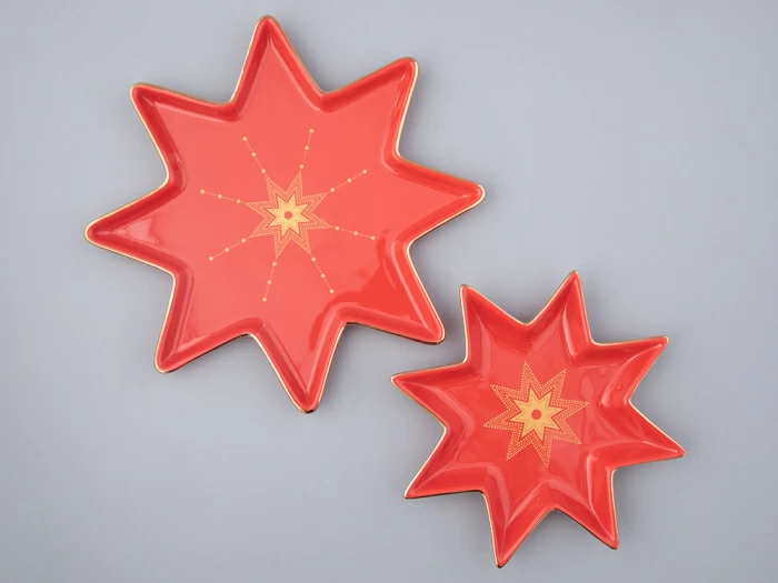 Подарочный набор тарелок, форма Звезда рисунок Скарлетт, арт. 81.27758.00.1, 