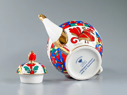 Чайник доливной форма Весенняя рисунок Народные узоры арт. 80.60810.00.1