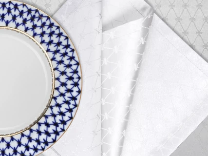 Подарочный набор 6 салфеток 45х45 Кобальтовая сетка Белая арт. 14.01070.03, 