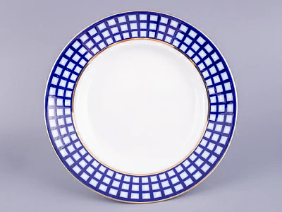 Тарелка 220 мм Глубокая Кобальтовая клетка арт. 80.04052.00.1 Тарелка 220 мм Глубокая Кобальтовая клетка арт. 80.04052.00.1