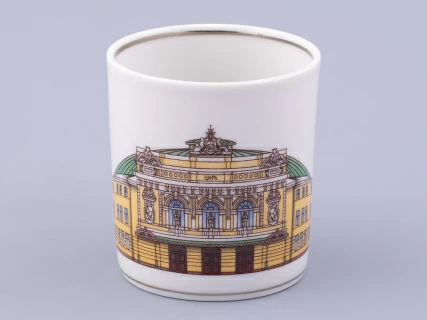 Чашка с блюдцем чайная, форма Гербовая, рисунок Серебряный город 4, арт. 81.32587.00.1, 