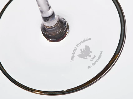 Набор из 2-х бокалов для шампанского 230 мл в подарочной упаковке, рисунок Азур золотой, арт 14.11448.07, 