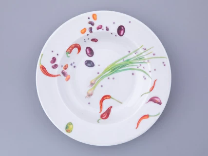 Тарелка 220 мм форма Глубокая рисунок Мамина Дача, арт. 80.48011.00.1, 