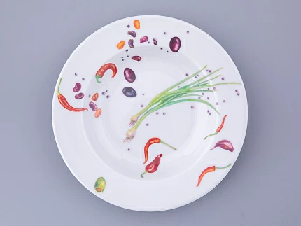 Тарелка 220 мм форма Глубокая рисунок Мамина Дача, арт. 80.48011.00.1