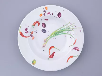 Тарелка 220 мм форма Глубокая рисунок Мамина Дача, арт. 80.48011.00.1