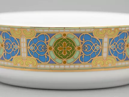 Туалетная коробочка в подарочной упаковке, форма Круглая, рисунок Нежный ирис, арт 81.33189.00.1