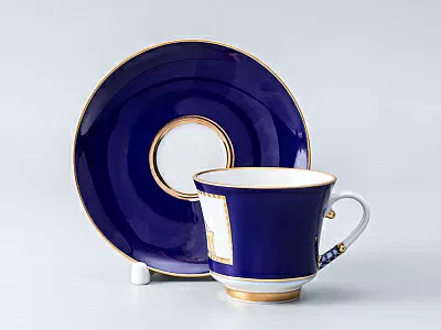 Чашка с блюдцем кофейная 145 мл форма Банкетная рисунок Классика Петербурга 52% №4 арт. 81.18111.00.1