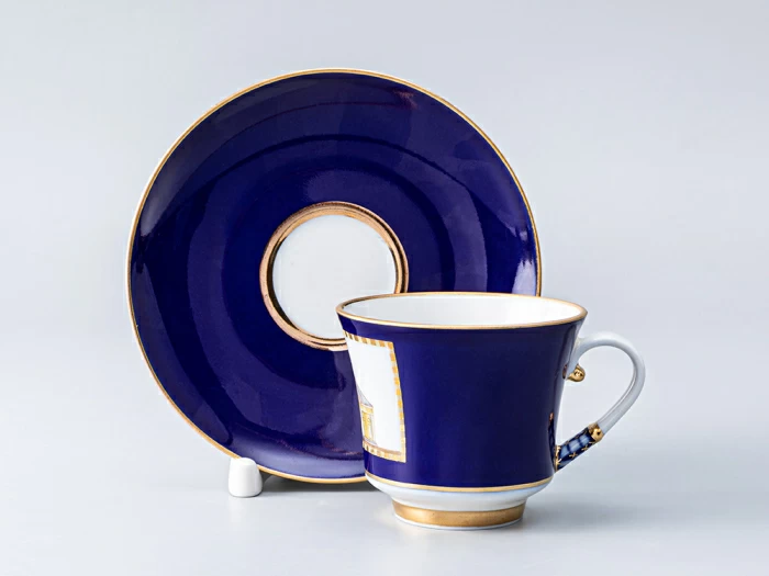 Чашка с блюдцем кофейная 145 мл.,  форма Банкетная,  рисунок Классика Петербурга 52% №4 арт. 81.18111.00.1, 