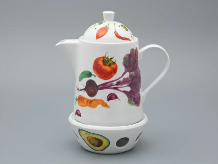 Чайник с подогревателем, 1200 мл рисунок Мамина Дача форма OPTY, арт. 80.02054.00.1, 