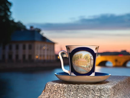 Бокал с блюдцем форма Ленинградский рисунок Летний сад Петра I арт. 81.31479.00.1