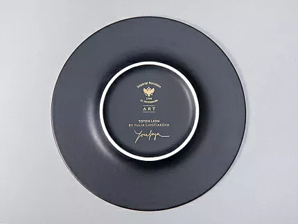 Бокал с блюдцем Тотем в подарочной упаковке, рисунок Лев арт. 81.28375.00.1