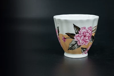 Чашка чайная Желтая Роза на форме Гвоздика, арт 60.00209.00.1