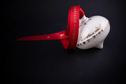 Елочная игрушка Луковица, рисунок Золотой бант, арт 60.21179.00.1