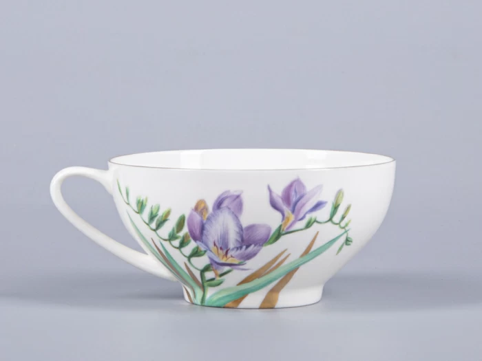 Чашка с блюдцем чайная 300 мл форма Купольная рисунок Freesia арт. 81.29659.00.1, 