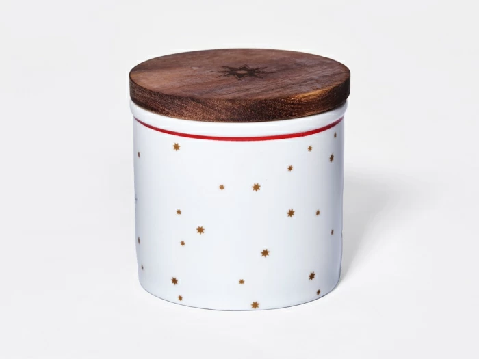 Набор банок 80 мм с деревянной крышкой (3 предмета), в подарочной упаковке, форма Стандартная, рисунок Календа, арт 42.00071.00.1, 