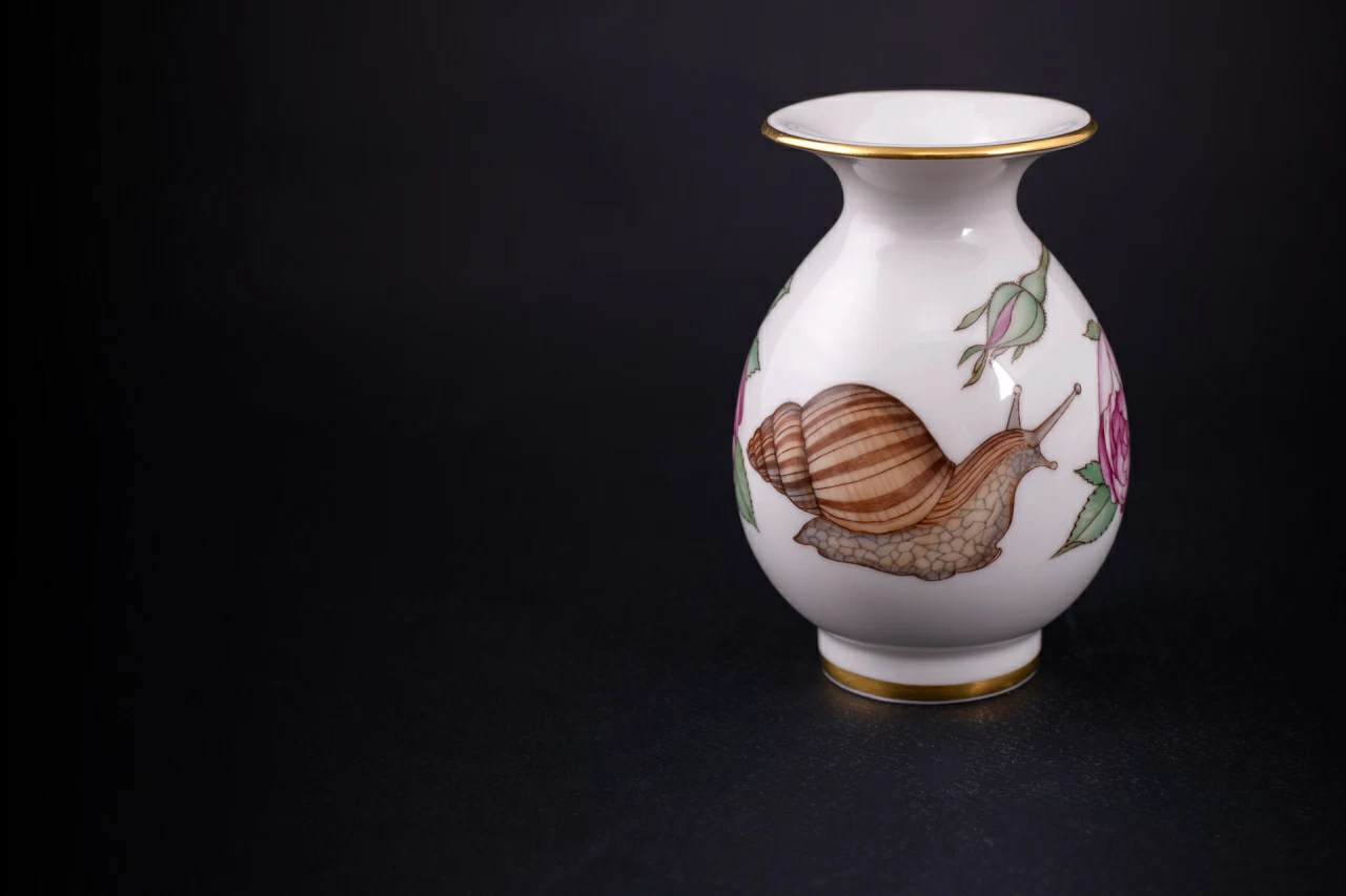 Ваза Улитка и розовый куст, на форме Березка № 6, арт 60.09237.00.1, 