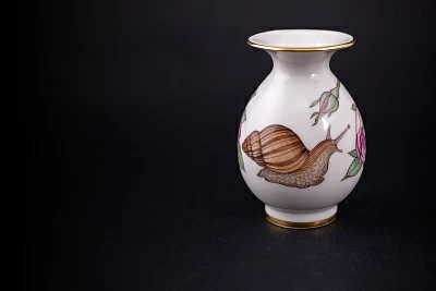 Ваза Улитка и розовый куст, на форме Березка № 6, арт 60.09237.00.1