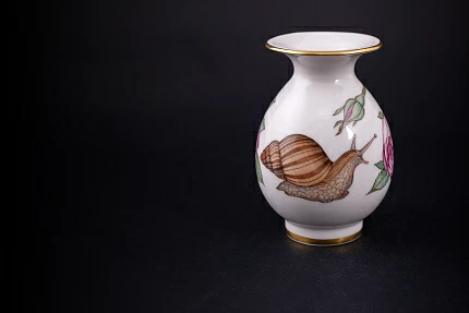 Ваза Улитка и розовый куст, на форме Березка № 6, арт 60.09237.00.1