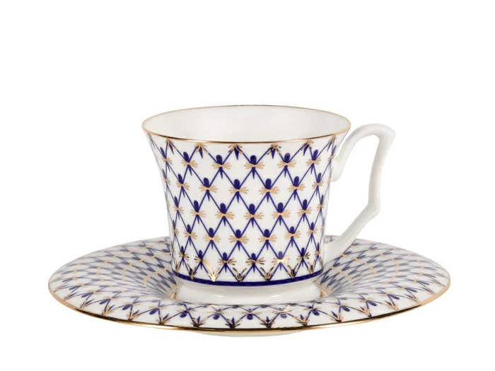 Сервиз кофейный форма Юлия рисунок Кобальтовая сетка, 6 персон 15 предметов, арт. 81.19482.00.1, 