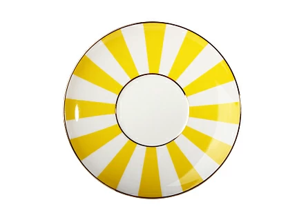 Чашка с блюдцем форма Ландыш рисунок Да и нет (желтый)  арт. 81.16678.00.1