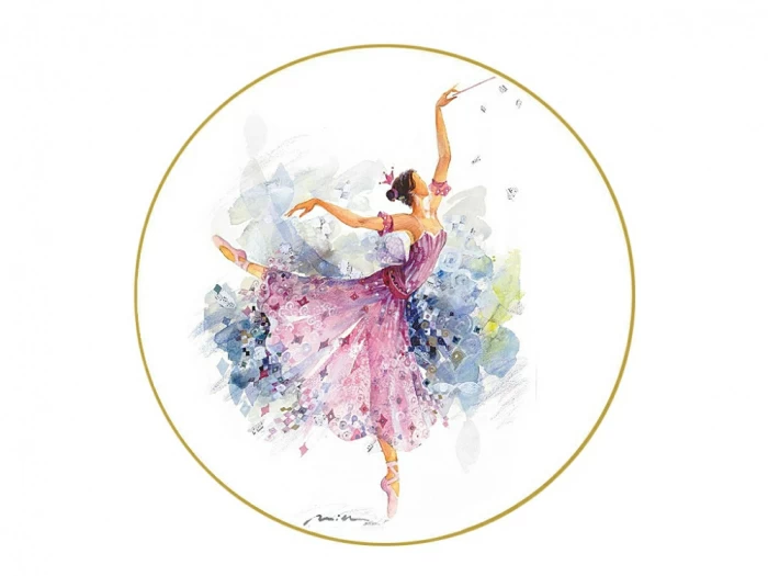 Тарелка декоративная 195 мм форма Эллипс рисунок Фея сирени арт. 80.86807.00.1, 