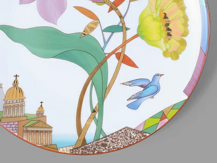 Декоративная тарелка 275 мм форма Эллипс рисунок Лиловый вечер арт. 80.83755.00.1 Декоративная тарелка 275 мм форма Эллипс рисунок Лиловый вечер арт. 80.83755.00.1