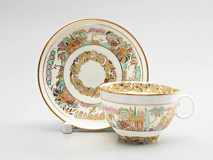 Сервиз чайный форма Яблочко рисунок Пейзажный фриз, 6 персон 15 предмета арт. 81.14525.01.1