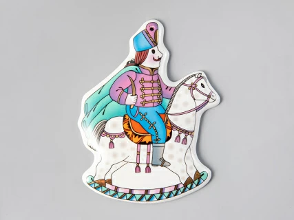 Елочная игрушка рисунок Всадник арт. 80.38545.00.1, 