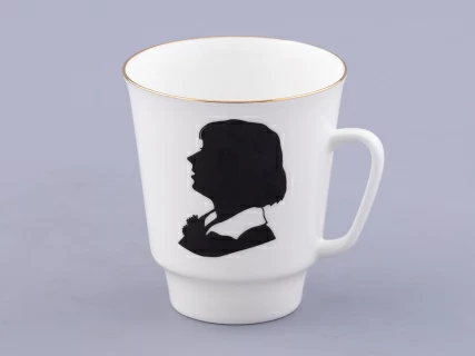 Чашка с блюдцем 165 мл форма Майская, рисунок Русские писатели Цветаева, арт. 81.32766.00.1, 