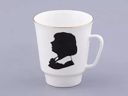 Чашка с блюдцем 165 мл форма Майская, рисунок Русские писатели Цветаева, арт. 81.32766.00.1