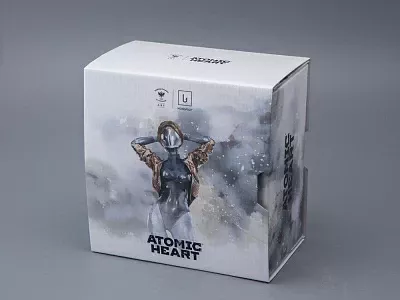 Бокал с блюдцем и крышкой 400мл в подарочной упаковке, форма Топ, рисунок Atomic Heart 1, арт 81.34448.00.1