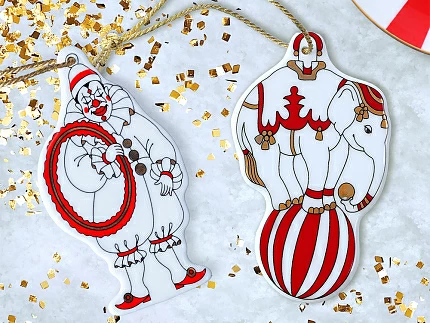 Елочная игрушка Гранд цирк в подарочной упаковке, рисунок Клоун арт 81.34386.00.1