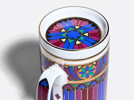 Бокал с блюдцем и крышкой 390 мл в подарочной упаковке, форма Топ, рисунок Готический 7, арт. 81.34168.00.1, 