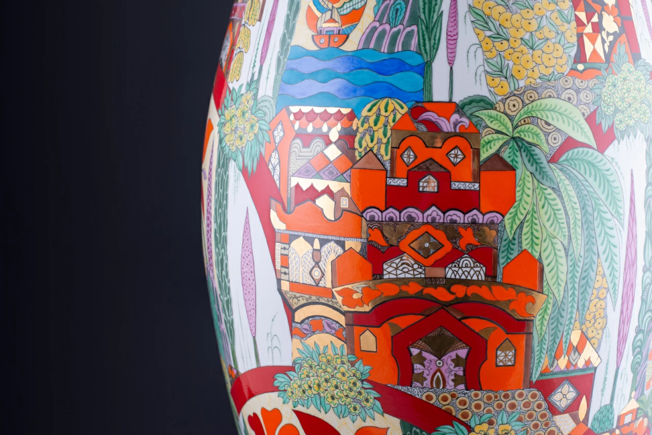 Ваза Экзотические фантазии на форме Молодежная, большой размер, арт 80.62387.00.1, 