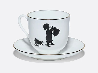 Чашка с блюдцем кофейная 180 мл.,  форма Ландыш, рисунок Хлопоты арт. 81.15709.00.1