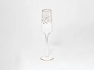 Набор из 2-х бокалов для шампанского 230 мл в подарочной упаковке, рисунок Азур золотой, арт 14.11448.07