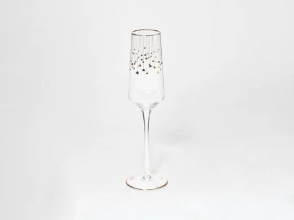 Набор из 2-х бокалов для шампанского 230 мл в подарочной упаковке, рисунок Азур золотой, арт 14.11448.07, 