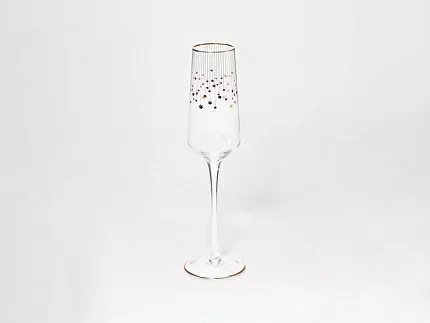 Набор из 2-х бокалов для шампанского 230 мл в подарочной упаковке, рисунок Азур золотой, арт 14.11448.07