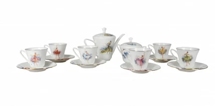 Сервиз чайный форма Сад рисунок Феи, 6 персон 14 предметов арт. 81.25021.00.1, 