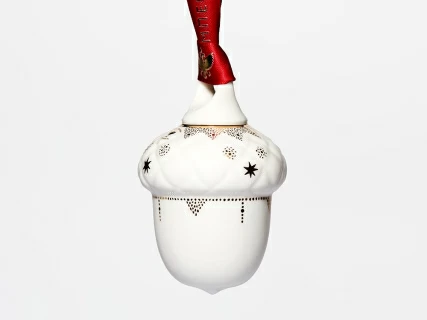 Елочная игрушка в подарочной упаковке, форма Желудь, рисунок Позолоченный, арт. 81.33932.00.1, 