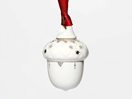 Елочная игрушка в подарочной упаковке, форма Желудь, рисунок Позолоченный, арт. 81.33932.00.1